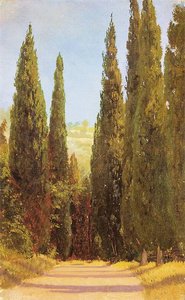Cypress Avenue in the Crimean by Ferdynand Ruszczyc